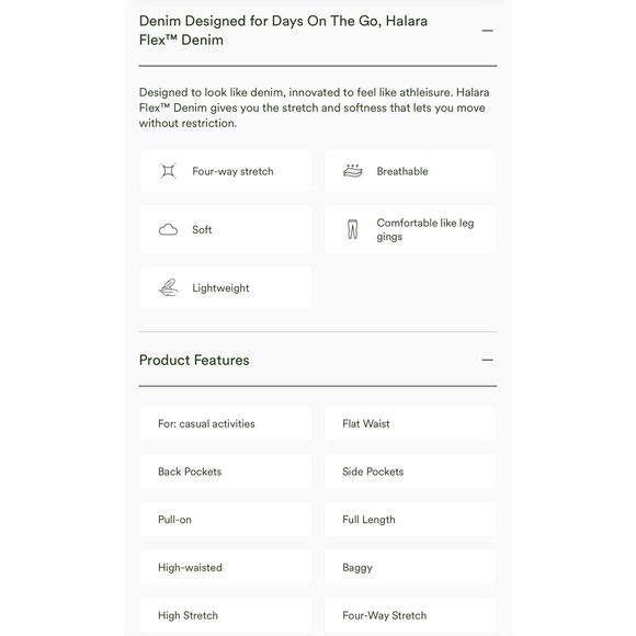 Halara Stretchy High Waisted Wide Leg Stripe Jeans Lightweight Powder Blue S NWT - Picture 13 of 15